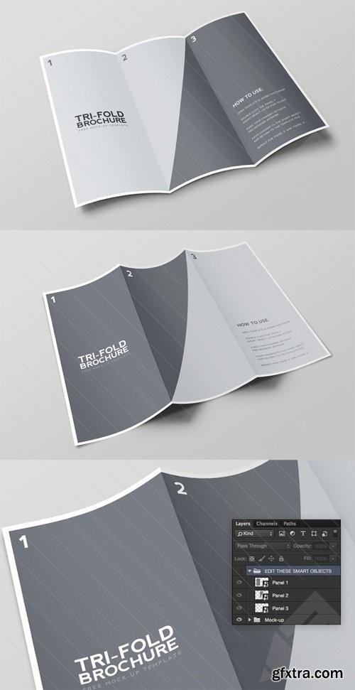 Tri Fold Brochure Mockup Template