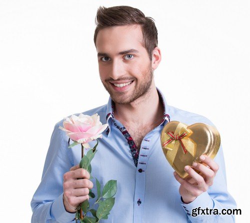 Man with flowers