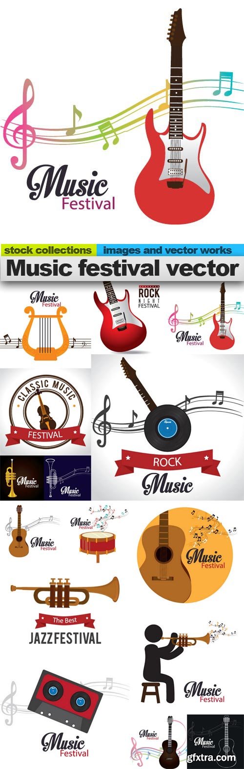 Music festival vector, 15 x EPS