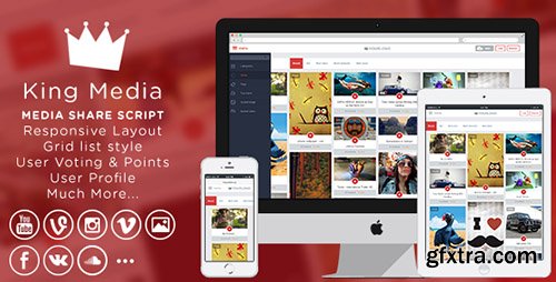 CodeCanyon - King MEDIA v1.9.7 - Media Share Script