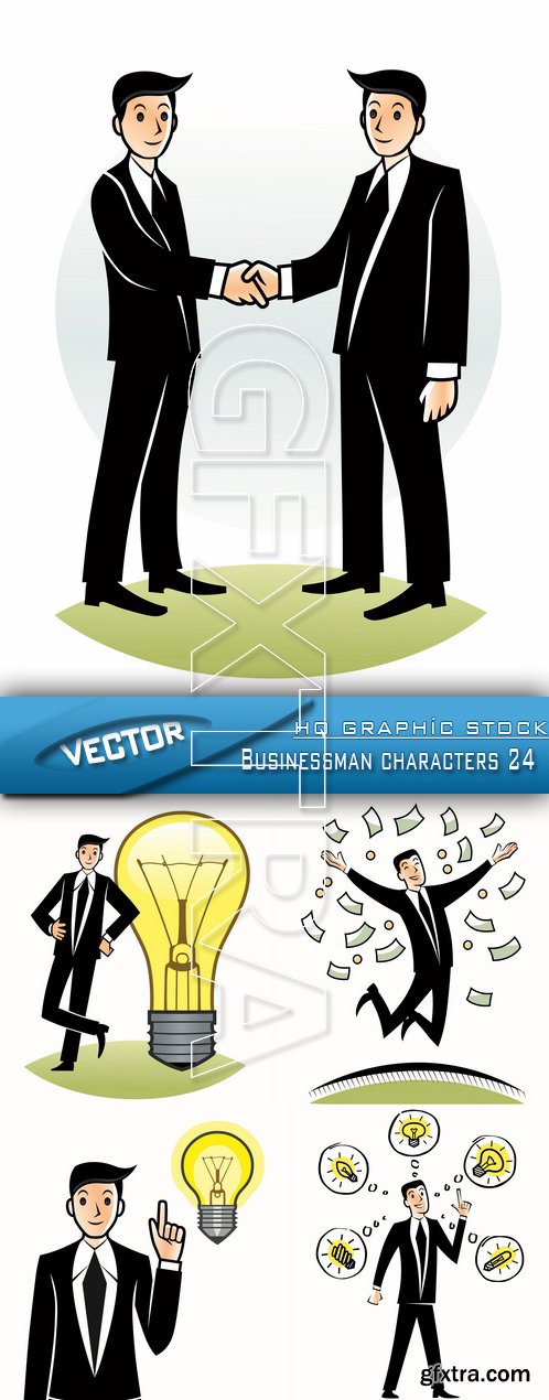 Stock Vector - Businessman characters 24