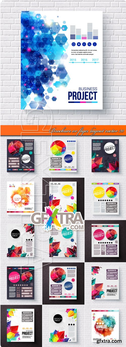 Brochure or flyer layout vector 20