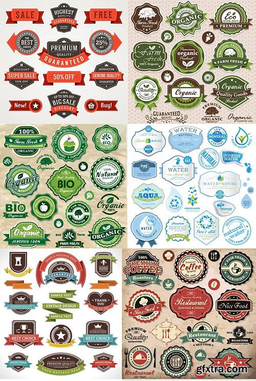 SS Labels - Vector Collection, 25xEPS