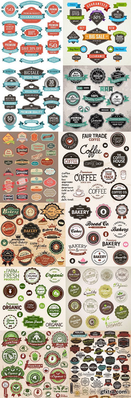 SS Labels - Vector Collection, 25xEPS