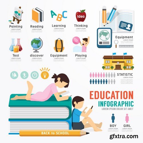 Stock Vectors - Education 2, 25xEPS