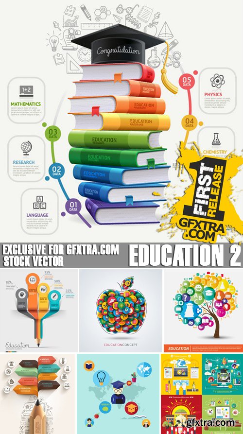 Stock Vectors - Education 2, 25xEPS