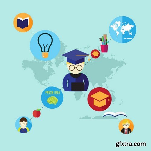 Stock Vectors - Education 2, 25xEPS