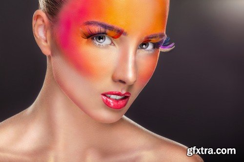 Stock Photos - Professional makeup beautiful girls, 25xJPG