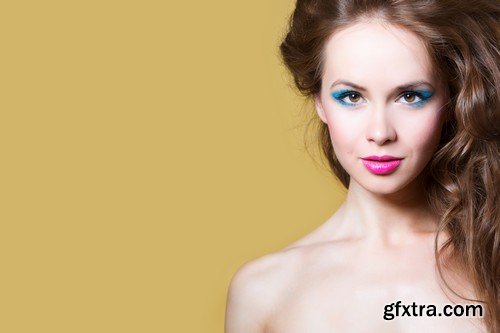 Stock Photos - Professional makeup beautiful girls, 25xJPG