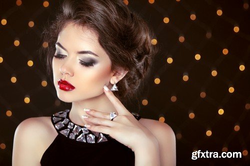 Stock Photos - Professional makeup beautiful girls, 25xJPG