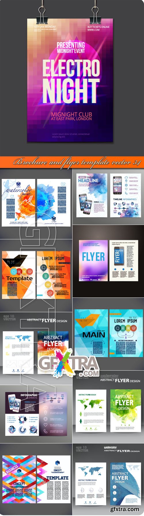 Brochure and flyer template vector 34