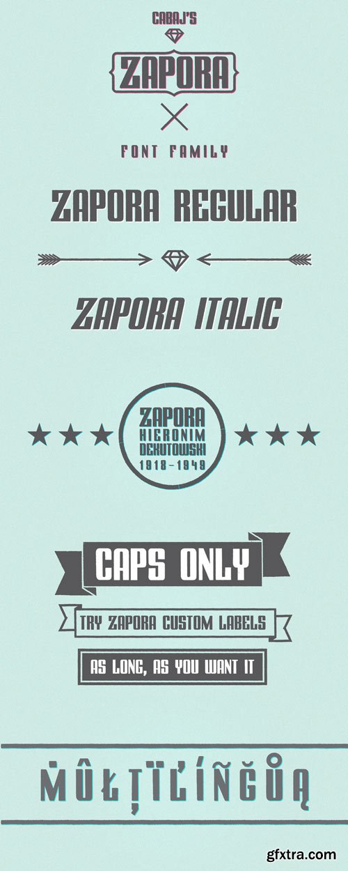 Zapora Font Family 30$