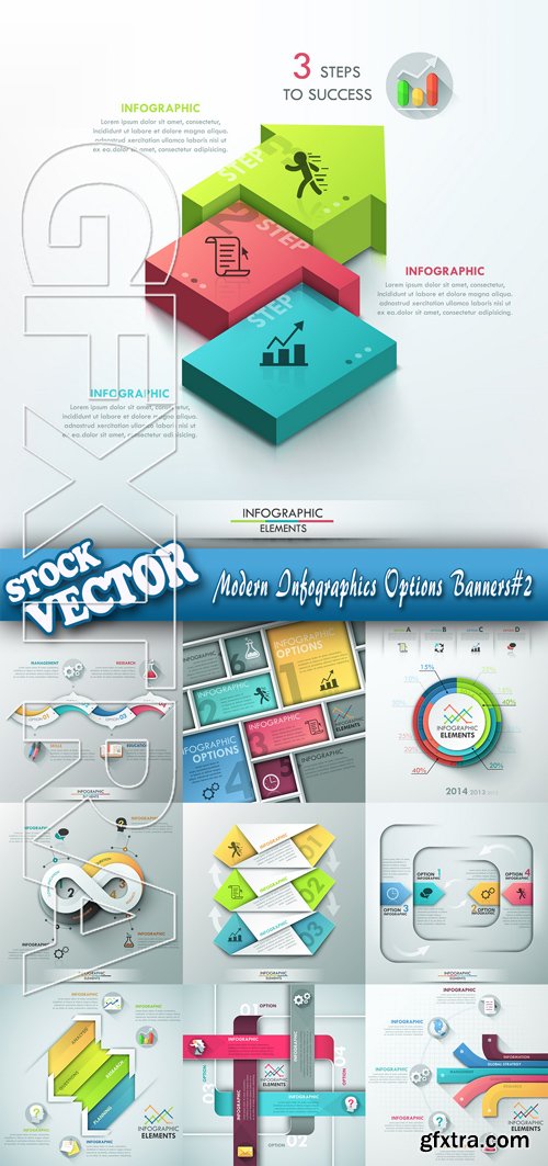 Stock Vector - Modern Infographics Options Banners#2