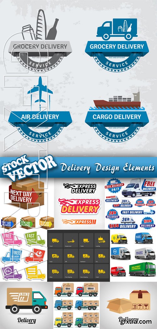 Stock Vector - Delivery Design Elements