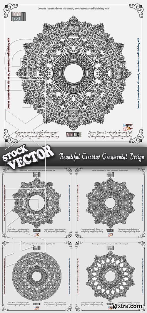 Stock Vector - Beautiful Circular Ornamental Design