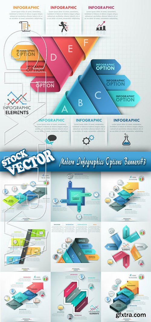 Stock Vector - Modern Infographics Options Banners#3