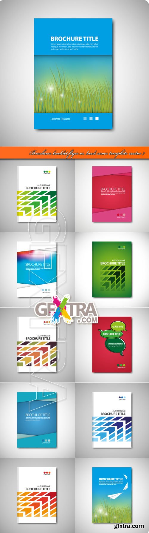 Brochure booklet flyer or book cover template vector 7