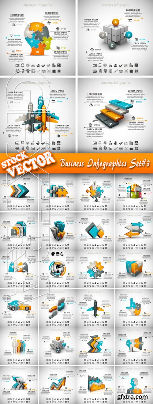 Stock Vector - Business Infographics Set#3