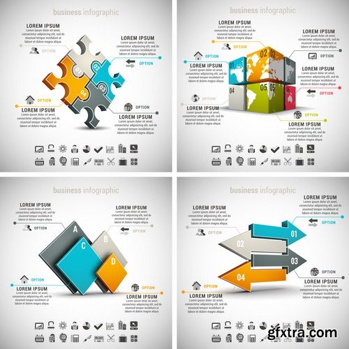 Stock Vector - Business Infographics Set#3