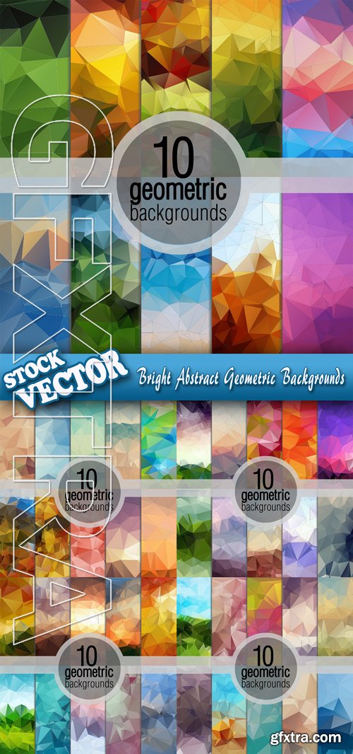 Stock Vector - Bright Abstract Geometric Backgrounds