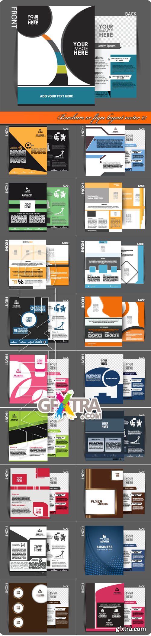 Brochure or flyer layout vector 21