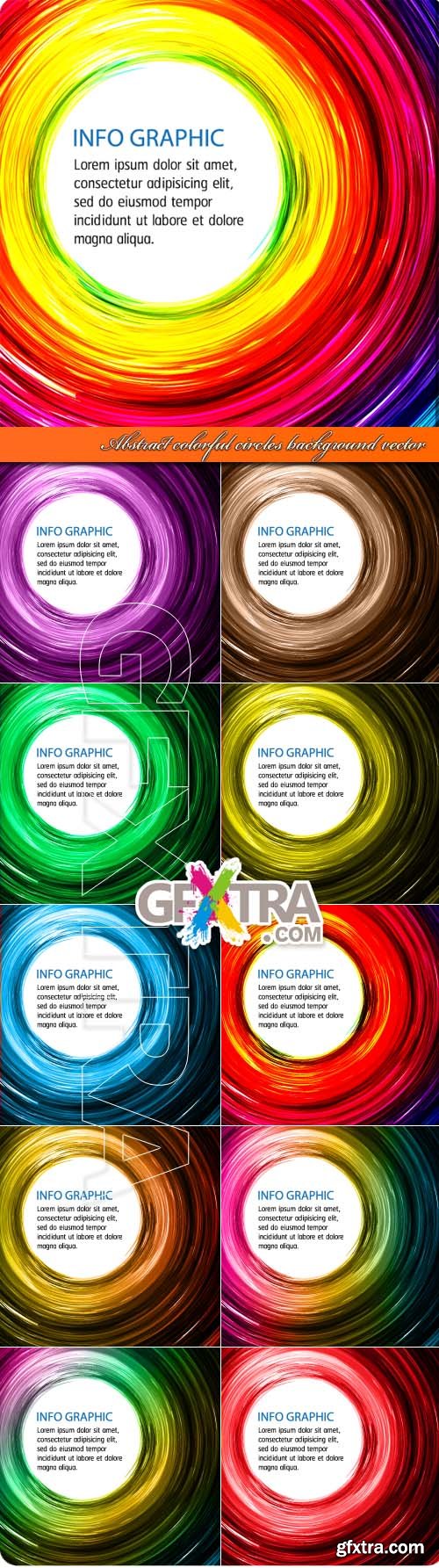 Abstract colorful circles background vector