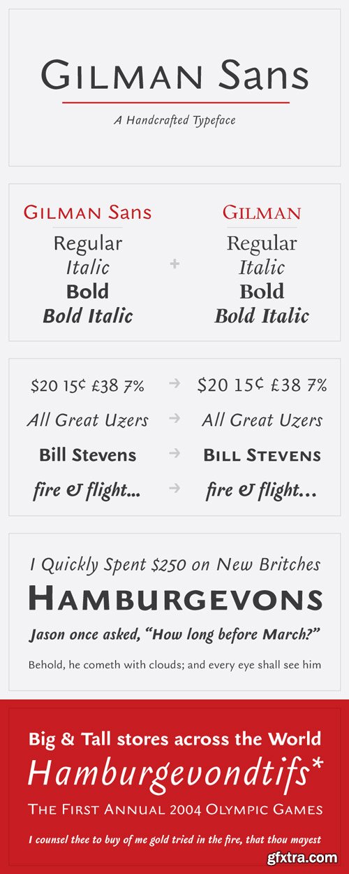 Gilman Sans Font Family $99