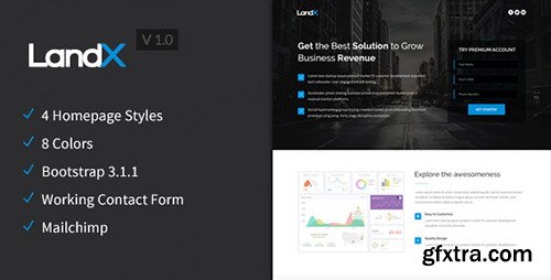 ThemeForest - LandX v1.0 - Multipurpose Bootstrap 3 Landing Page - FULL