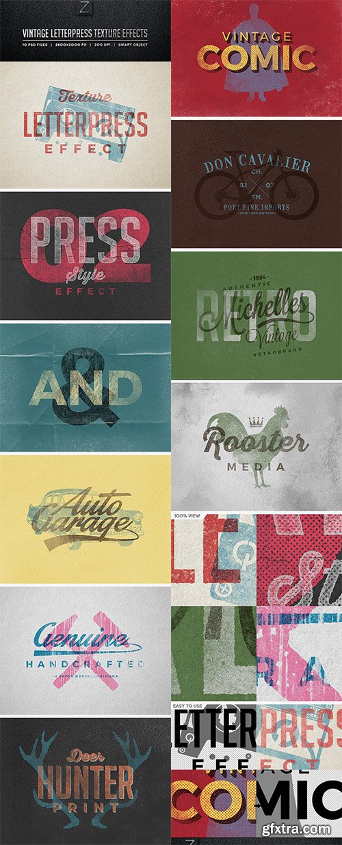 GraphicRiver - Vintage Letterpress Texture Effects 10340387