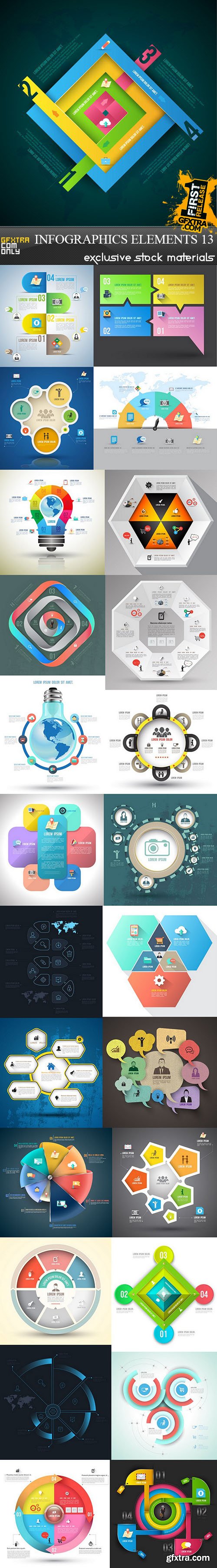 Infographics Elements 13, 25xEPS