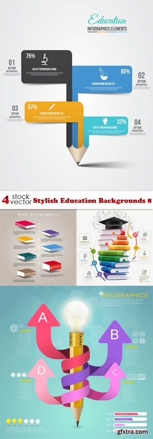 Vectors - Stylish Education Backgrounds 8