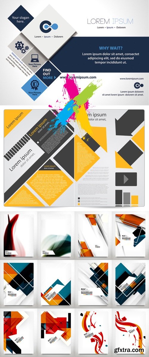 Abstract Business Templates Vector 4