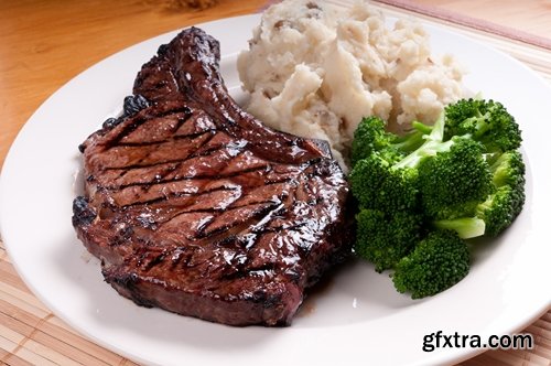 Collection of delicious steak grilled meat with spices 25 HQ Jpeg