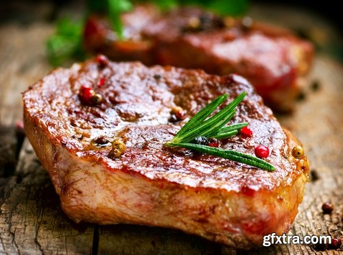 Collection of delicious steak grilled meat with spices 25 HQ Jpeg