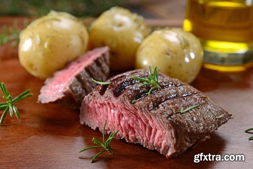 Collection of delicious steak grilled meat with spices 25 HQ Jpeg