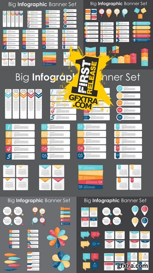 Vector - Big Set of Infographic Banner Templates