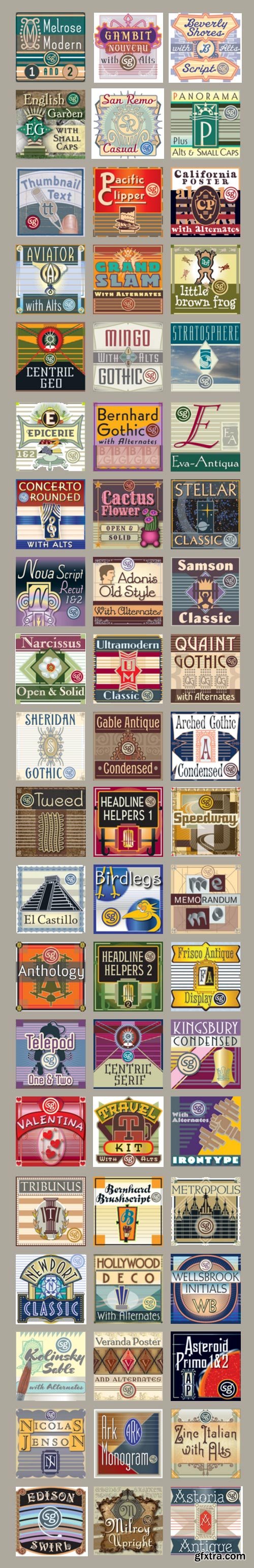 Spiece Graphics Bundle - 60 Font Families $5380