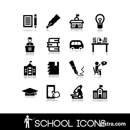 Vector - School Icons Set 2