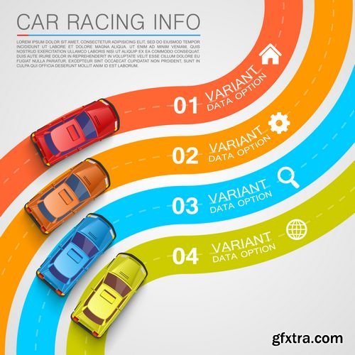 Vector - Car Racing Info Art Cover