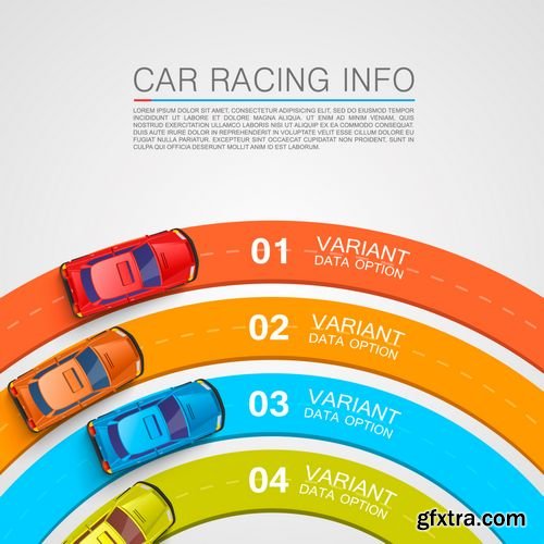 Vector - Car Racing Info Art Cover