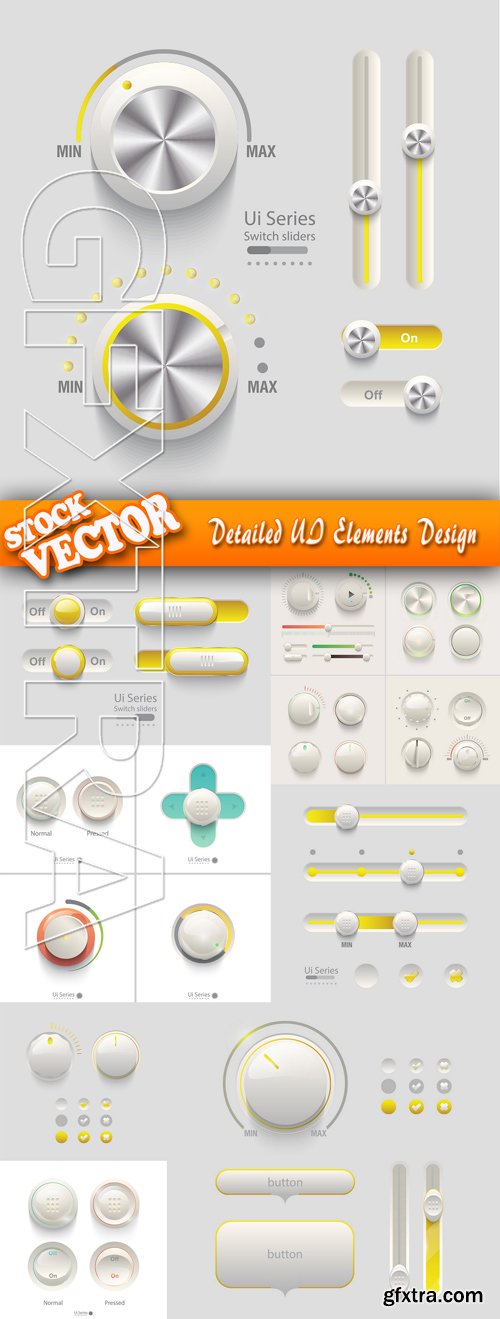 Stock Vector - Detailed UI Elements Design