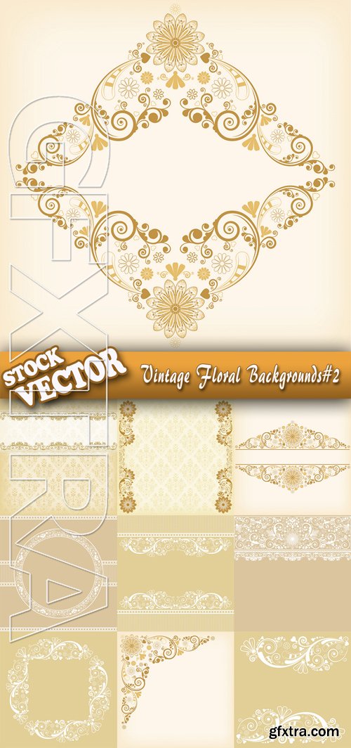 Stock Vector - Vintage Floral Backgrounds#2