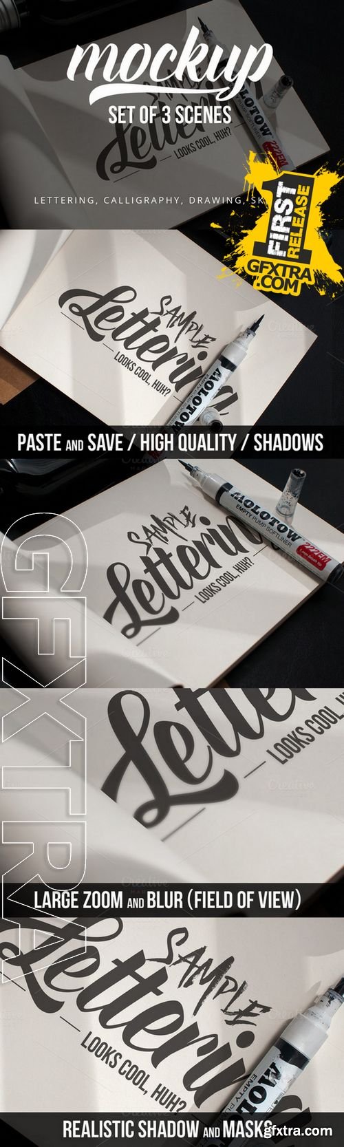 Lettering & Drawing Mockup Set - CM 204187