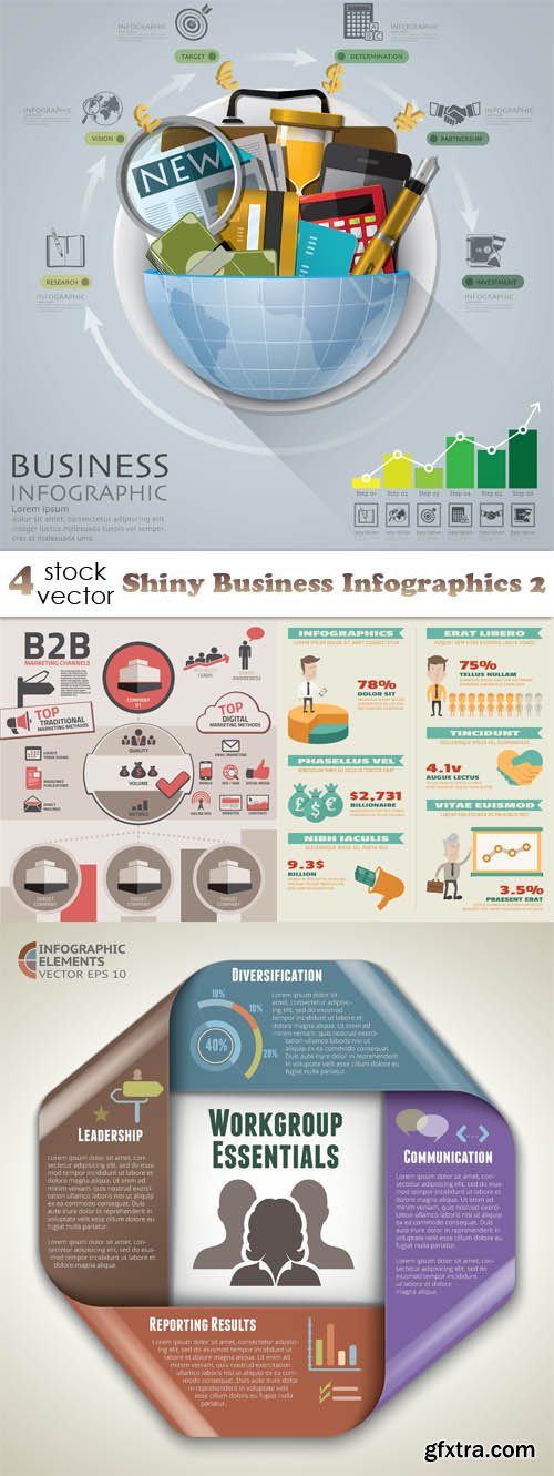 Vectors - Shiny Business Infographics 2