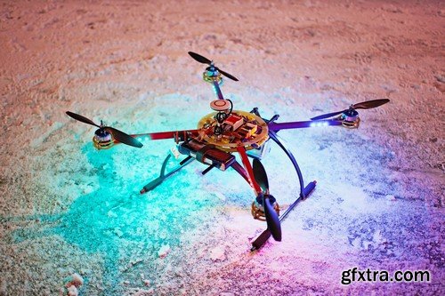 Stock Photos - Quadcopter, Drone, Unmanned aerial vehicle, 25xJPG