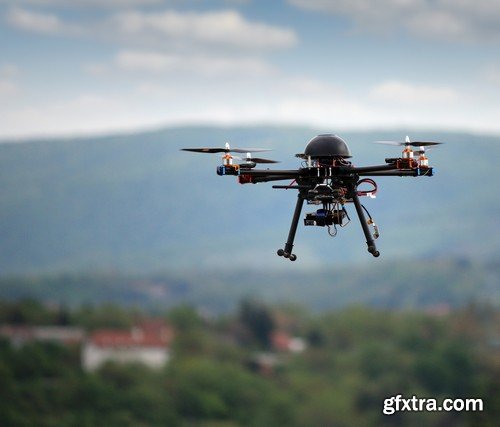 Stock Photos - Quadcopter, Drone, Unmanned aerial vehicle, 25xJPG