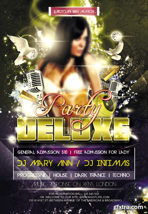 Deluxe Party Club Flyer PSD Template