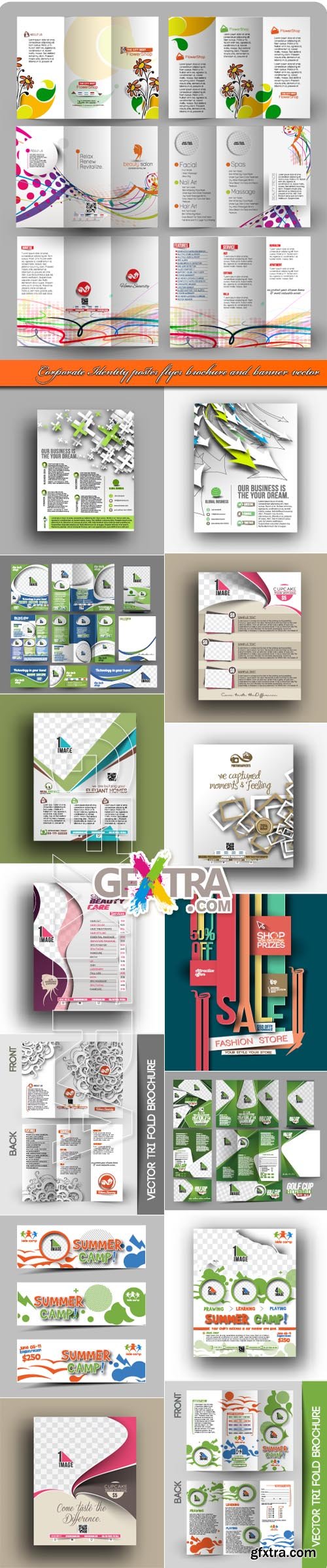 Corporate Identity poster flyer brochure and banner vector