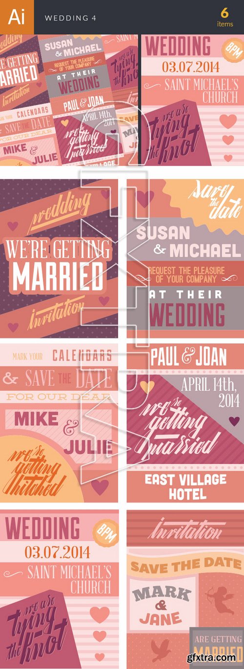 Vector Wedding Set#4