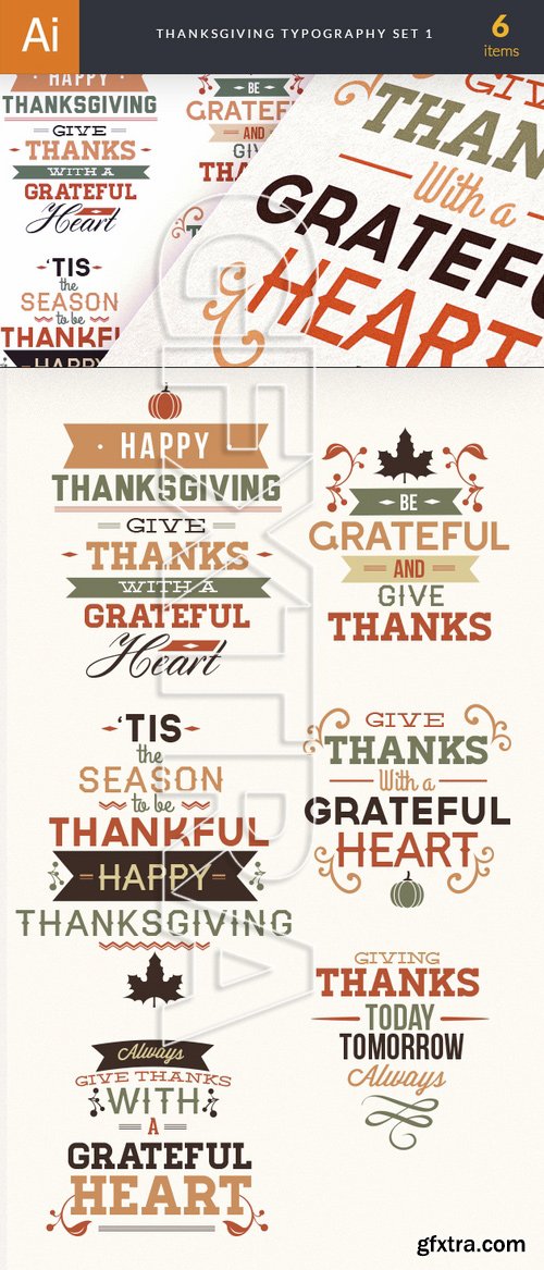 Vector Thanksgiving Typography#1